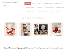 Tablet Screenshot of cuisineeliseetjulie.com